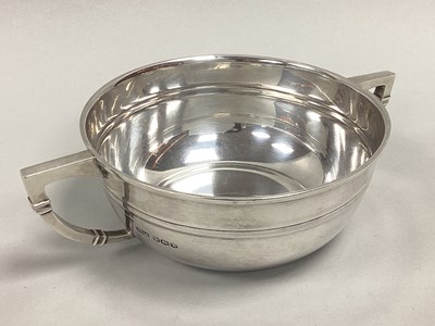 Lot 46 - A Hallmarked Silver Twin Handled Porringer...