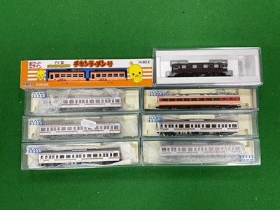 Lot 496 - A boxed Kato five-car Japanese outline...
