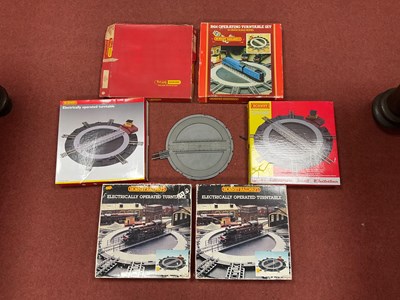 Lot 358 - Six Hornby 'OO' Gauge/4mm Turntables,...