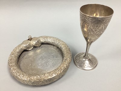 Lot 59 - A XX Century Bedouin Style Bangle Dish,...