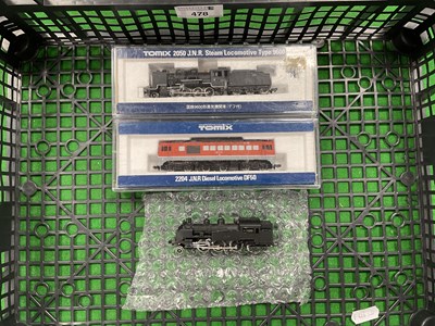 Lot 478 - Three Japanese outline N gauge locomotives: a...