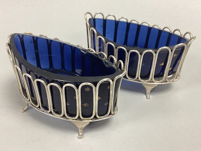 Lot 15 - A Pair of Antique Portuguese Navette Shape...