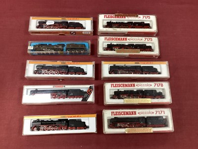 Lot 791 - Seven 'N' Gauge/2mm Cased DB Rail Continental...