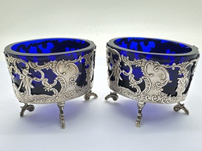 Lot 48 - A Pair of Dutch Hallmarked Silver Salts, Edwin...
