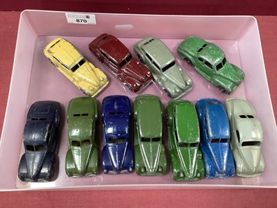 Lot 870 - Eleven Post War Dinky 39 Series USA Saloon...