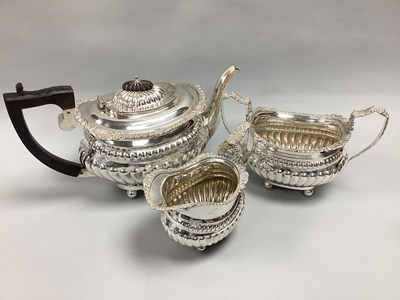 Lot 52 - A Chester Hallmarked Silver Three Piece Tea...