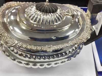 Lot 52 - A Chester Hallmarked Silver Three Piece Tea...