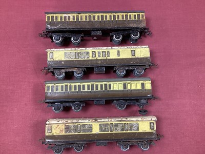 Lot 795 - Four Pre-War Hornby No 2 Eight-wheel Coaches,...