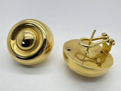 Lot 140 - A Pair of Modern Chunky Earrings, (hollow)...
