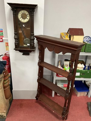 Lot 1157 - Mahogany Wall Rack with Stepped Pediment,...