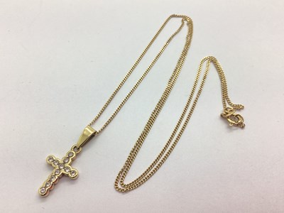 Lot 162 - A Modern 18ct Gold Diamond Set Cross Pendant,...