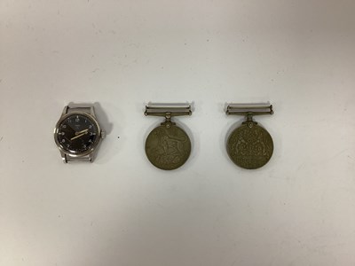 Lot 570 - WWII British Military Omega Wrist Watch, dial...