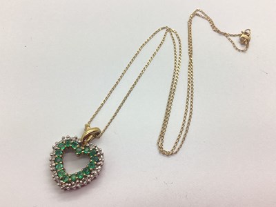 Lot 109 - A Modern Stone Set Heart Shape Pendant, of...