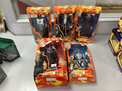 Lot 738 - Five Playmates Doctor Who 12" Plastic Action...