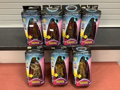 Lot 758 - Seven Playmates Star Trek Transporter Series...