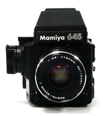 Lot 1220 - A Mamiya 645 Camera, with Mamiya-Sekor 1:2.8...