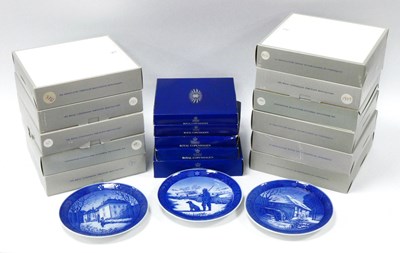 Lot 1031 - Nineteen Royal Copenhagen Year Plates,...