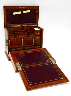 Lot 1187 - An Early XX Century Oak Cased Travelling...