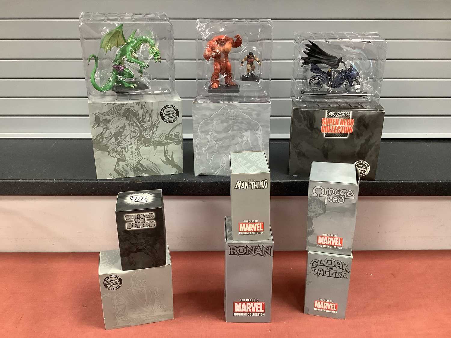 Lot 768 - Nine Eaglemoss DC, Marvel White Metal / Cast...