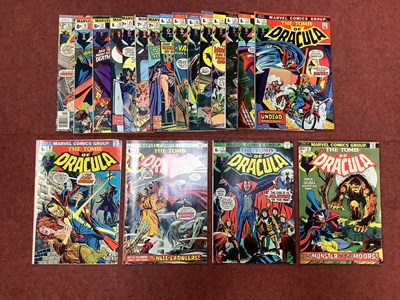 Lot 855 - Nineteen Marvel The Tomb Of Dracula Comics....