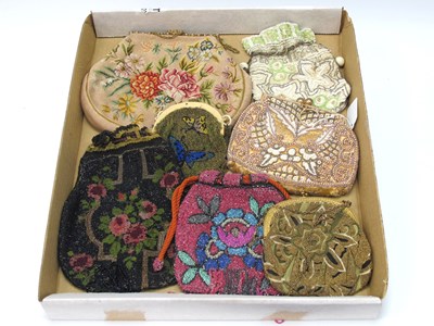 Lot 1327 - Six Early XX Century Beaded Evening Bags,...