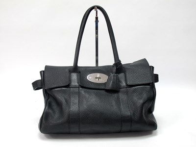 Lot 1335 - Mulberry; A Black Grained Leather Bayswater...
