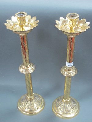 Lot 1250 - A Pair of Late XIX Century Brass...