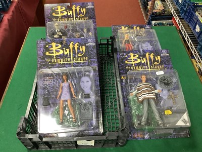 Lot 600 - Four Moore Action Collectibles Carded Buffy...