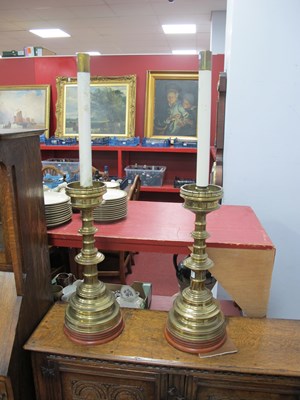 Lot 1577 - A Large Pair of Late XIX Century Brass...