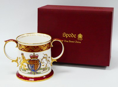 Lot 1029 - A Spode Silver Jubilee Porcelain Loving Cup,...