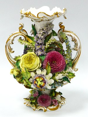 Lot 1015 - A Mid XIX Century Coalbrookdale Porcelain Vase,...
