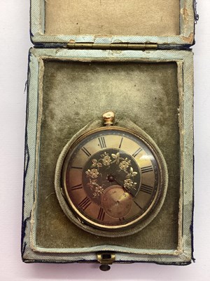 Lot 260 - A Highly Decorative Ladies Fob Watch, the...