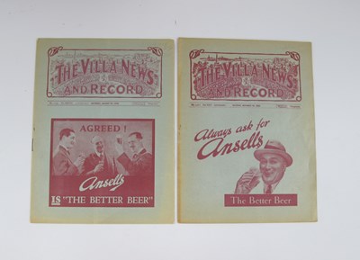 Lot 747 - 1934-5 and 37-8 Aston Villa v Sheffield...