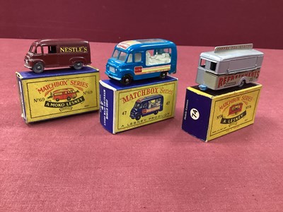 Lot 881 - Three Lesney, Moko, Matchbox 1-75's, No 69...