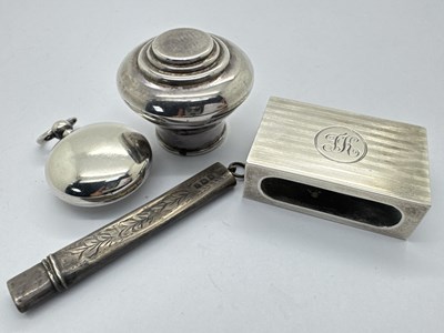 Lot 99 - A Hallmarked Silver Match Box Cover, THH,...