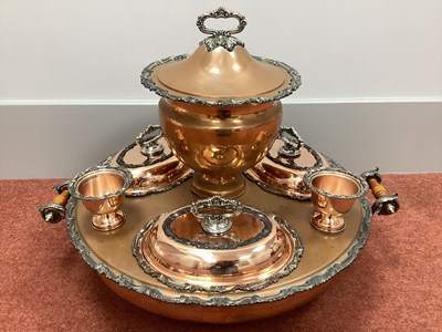 Lot 1 - Goldfeder; A Plated on Copper Lazy Susan Bain...