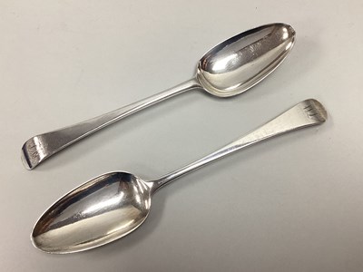 Lot 76 - A Pair of XVIII Century Hallmarked Silver Old...