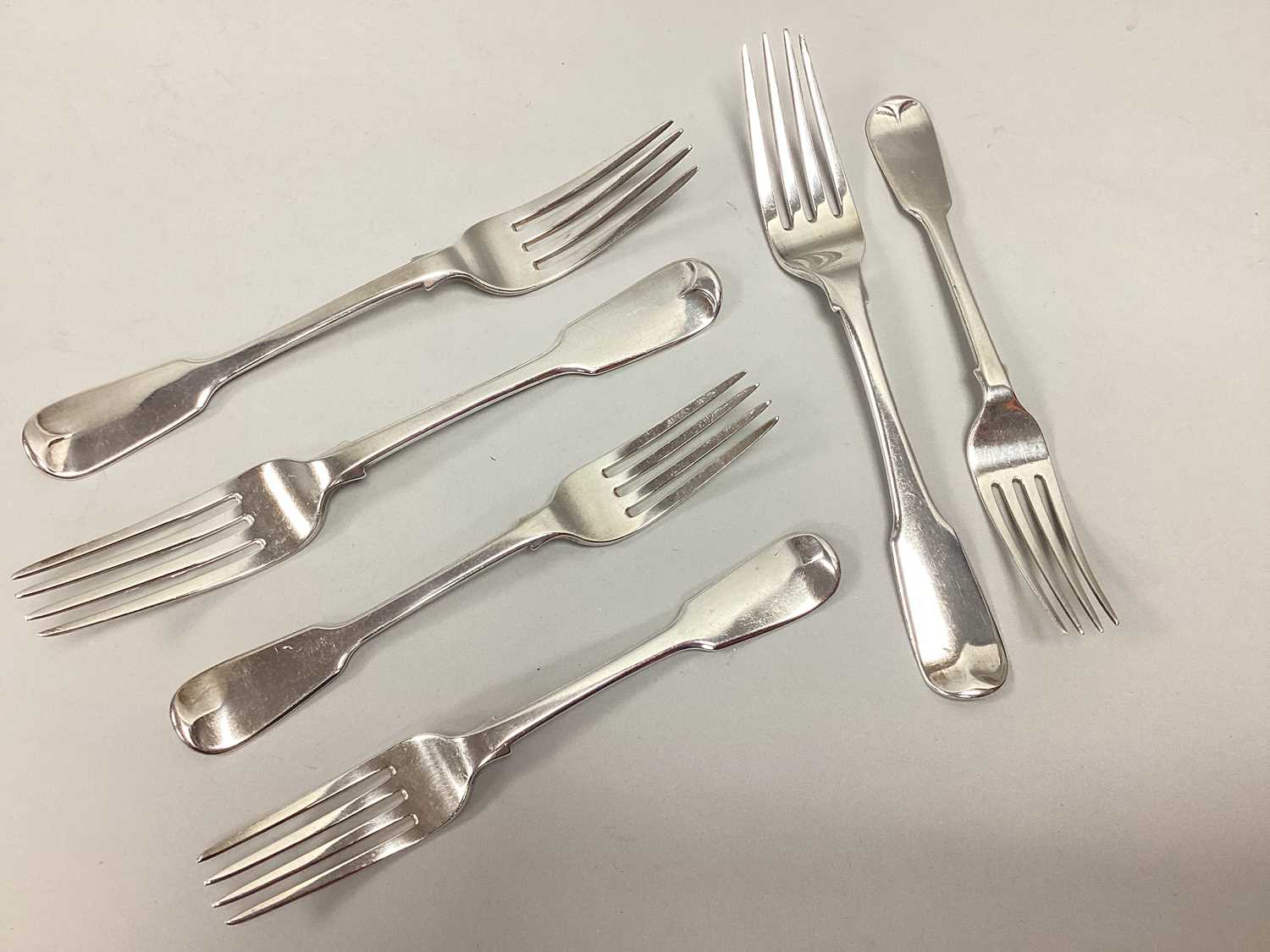 Lot 77 - A Pair of Victorian Hallmarked Silver Fiddle...