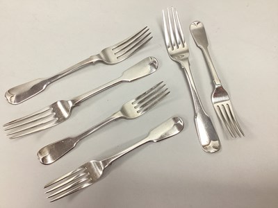 Lot 77 - A Pair of Victorian Hallmarked Silver Fiddle...