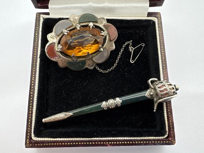 Lot 199 - A Scottish Hallmarked Silver Bloodstone Inset...