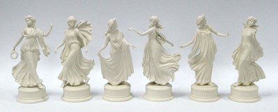 Lot 1057 - A Set of Six Wedgwood Bisque Porcelain...