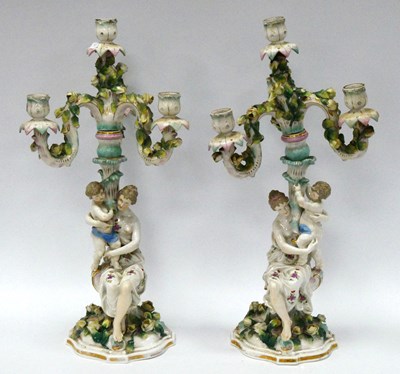 Lot 1016 - A Pair of Late XIX Century German Porcelain...