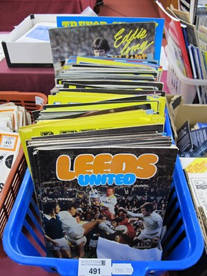 Lot 491 - Leeds United Programmes, mainly homes,...