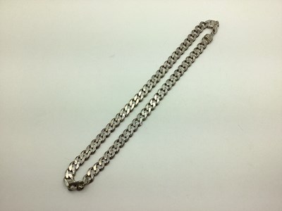 Lot 209 - A Chunky Curb Link Chain, 56cm long, stamped...