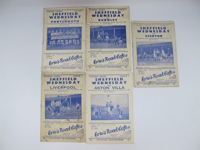 Lot 759 - Sheffield Wednesday Home Programmes, 1950-1 v....