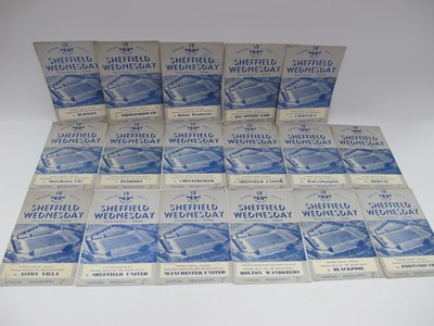 Lot 777 - Sheffield Wednesday Home Programmes, 1953-4 v....