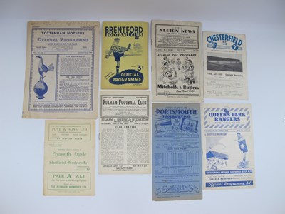Lot 786 - Sheffield Wednesday Away Programmes, 1948-9 at...