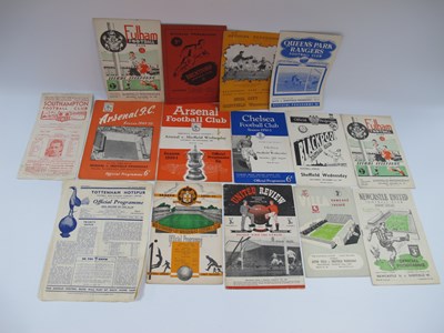 Lot 778 - Sheffield Wednesday Away Programmes, 1949-50...