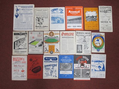 Lot 774 - Sheffield Wednesday Away Programmes, 1951-2 at...
