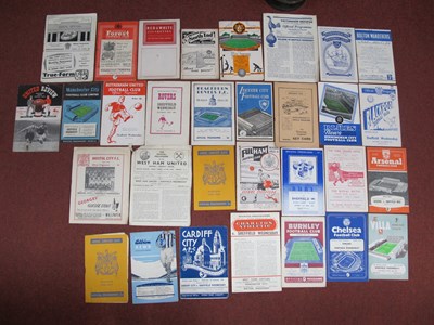 Lot 773 - Sheffield Wednesday Away Programmes, 1955-6 at...